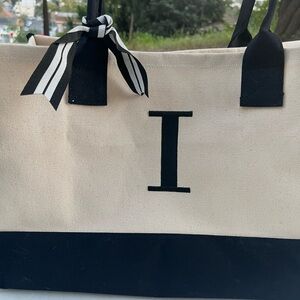 Stylish Black and Cream Tote Bag